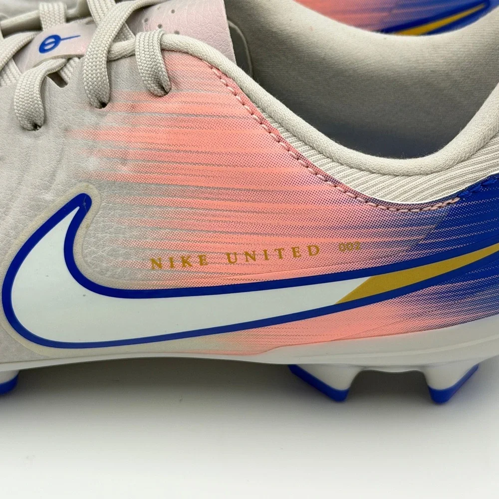 Nike Legend 10 Academy Soccer Cleats Womens 8 Vast Grey Racer Blue NEW